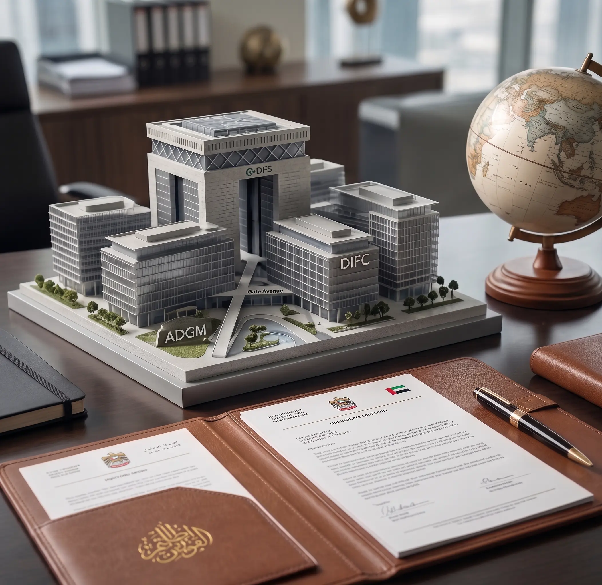 private client advisor discussing family trust structure in UAE